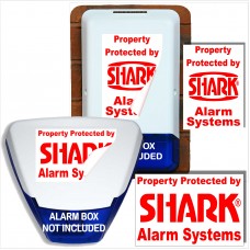 1 x Burglar Alarm Bell Box Security Warning Stickers-Home/Property/Premises/Business Dummy Decoy Intruder Signs-Portrait and Landscape